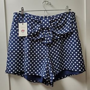 Disney Lauren Conrad Polka Dot Bow Front Shorts